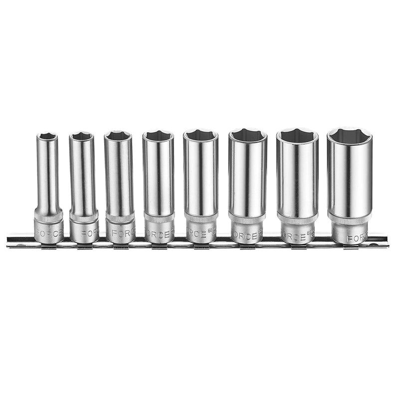 Jgo. dados []3/8 de 8-19 mm largos hex (3082) - FORCE