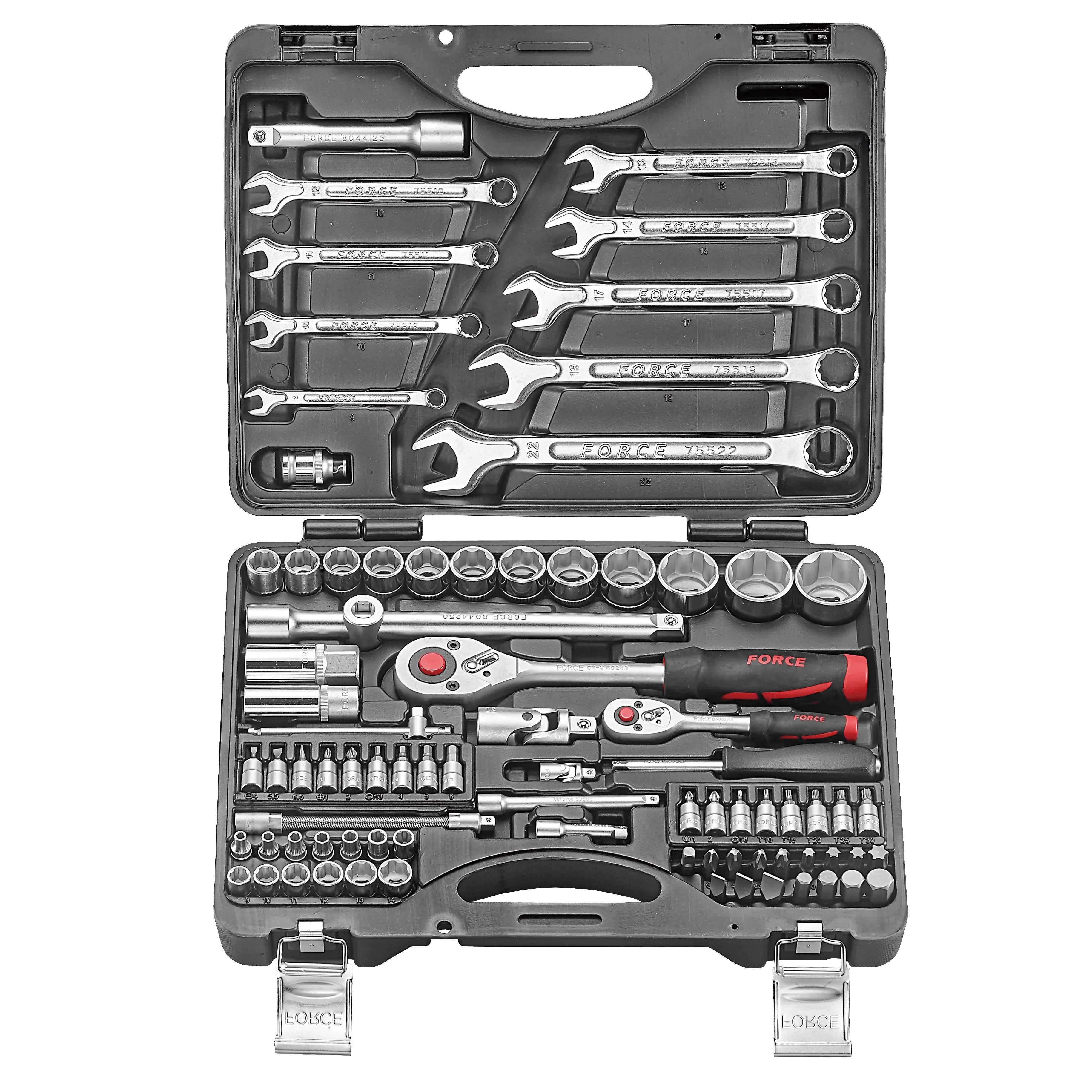 Jgo. dados/llaves 82 pzas. (4821) - FORCE