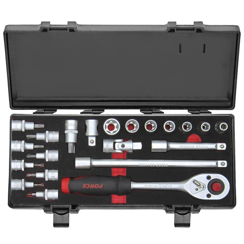 Jgo. dados torx m/h de 21 pzas. (4221) - FORCE