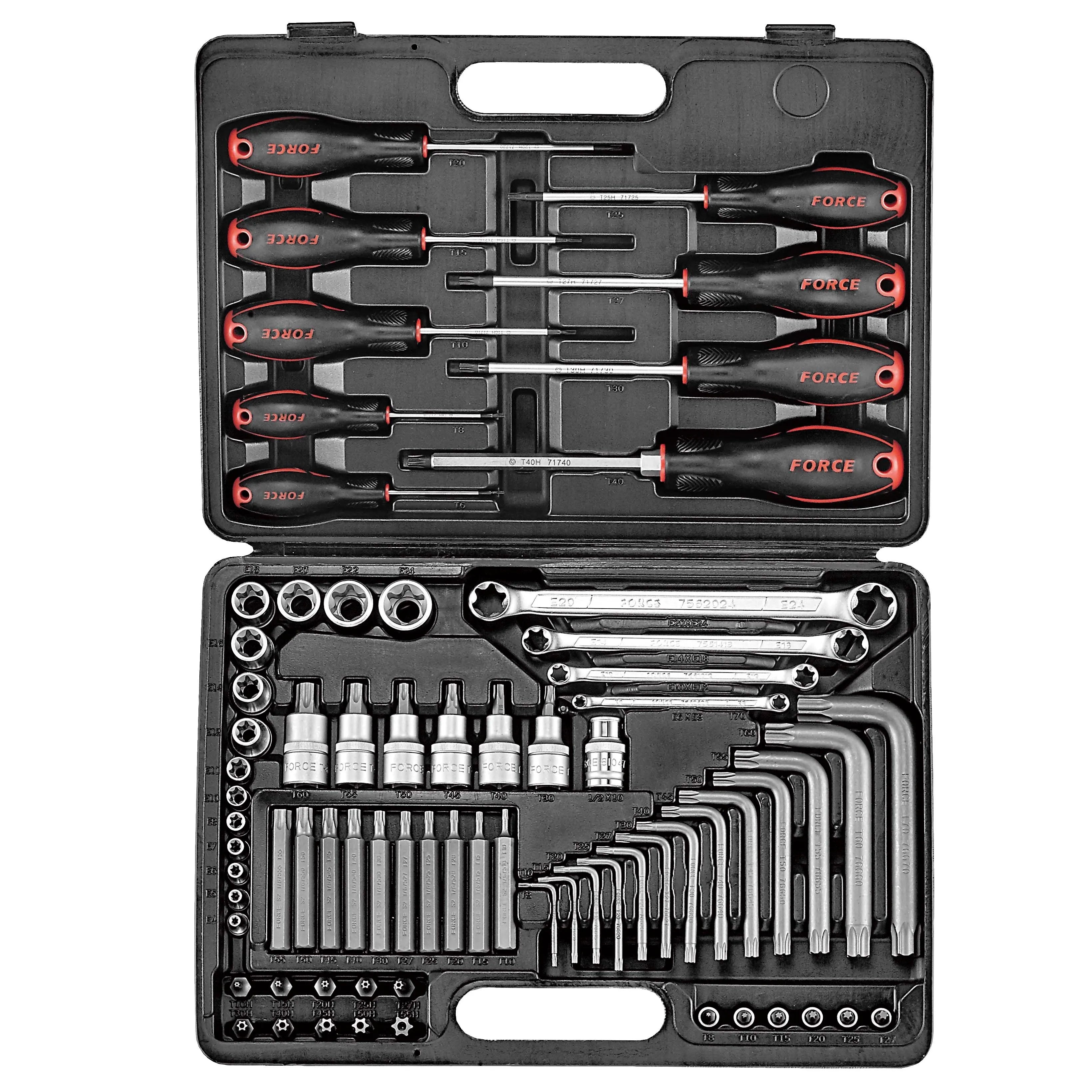 Jgo. dados/llaves torx 73 pzas. (4731) - FORCE