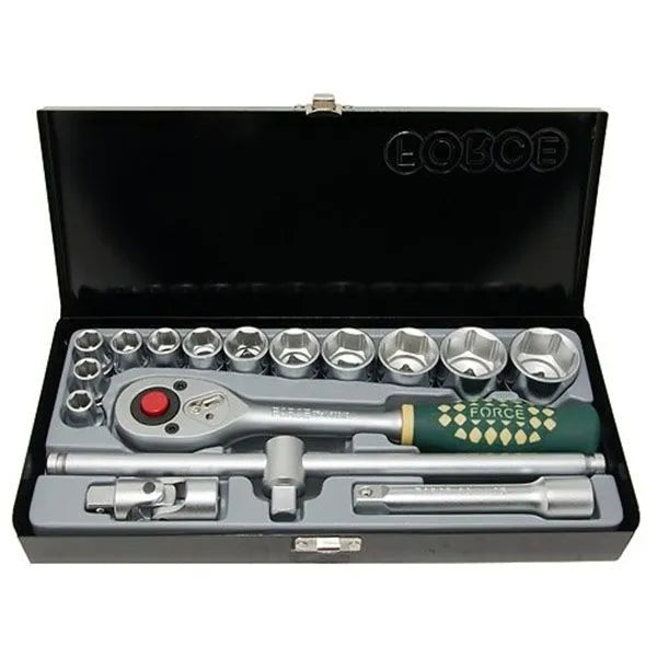 Jgo. dados []1/2 10-32 mm.16 pz. hexag. (4162-5 (4162-5) - FORCE