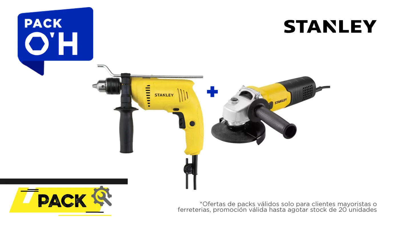 KIT TALADRO SDH700 W 1/2+ESMERIL ANG.SG7115 750W