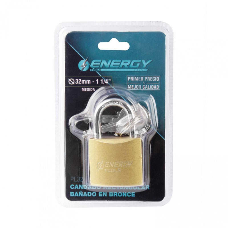 CANDADO DE BRONCE 32MM ENERGY