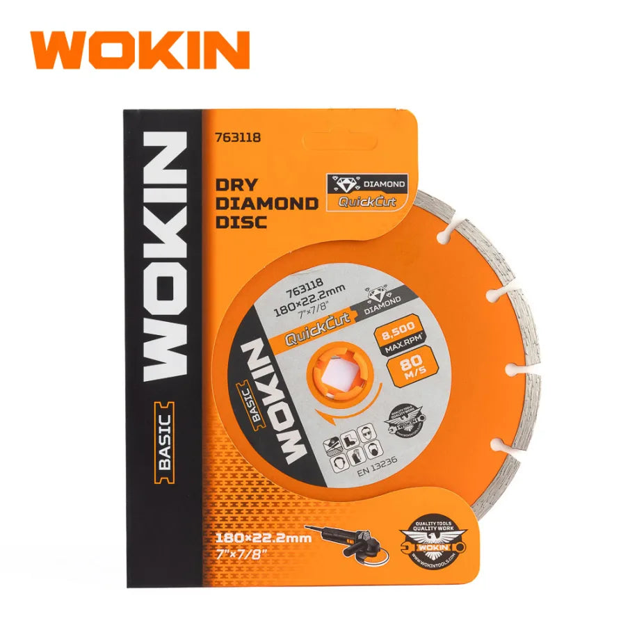 Disco Diamantado Seco 180(7)X22.2mm(7/8) Wokin
