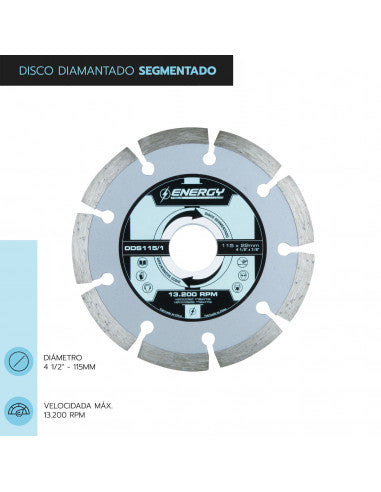 DISCO DIAMANTADO SEGMENTADO 4 1/2 DDS 115/1