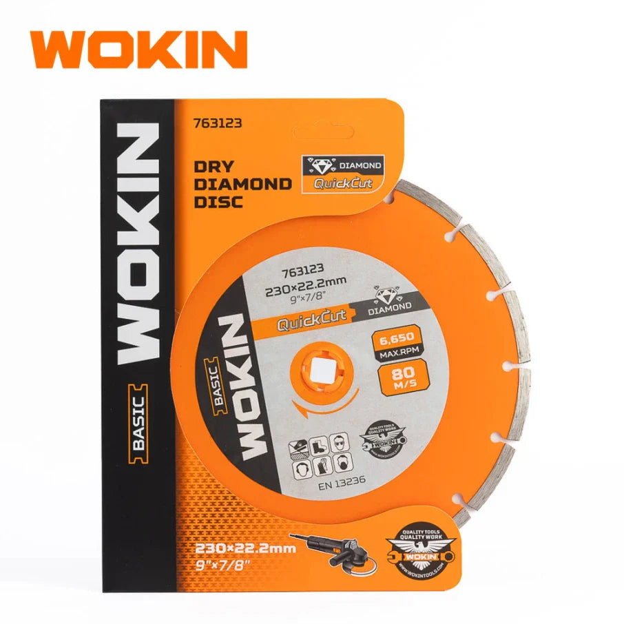 Disco Diamantado Seco 230(9)X22.2mm(7/8) Wokin