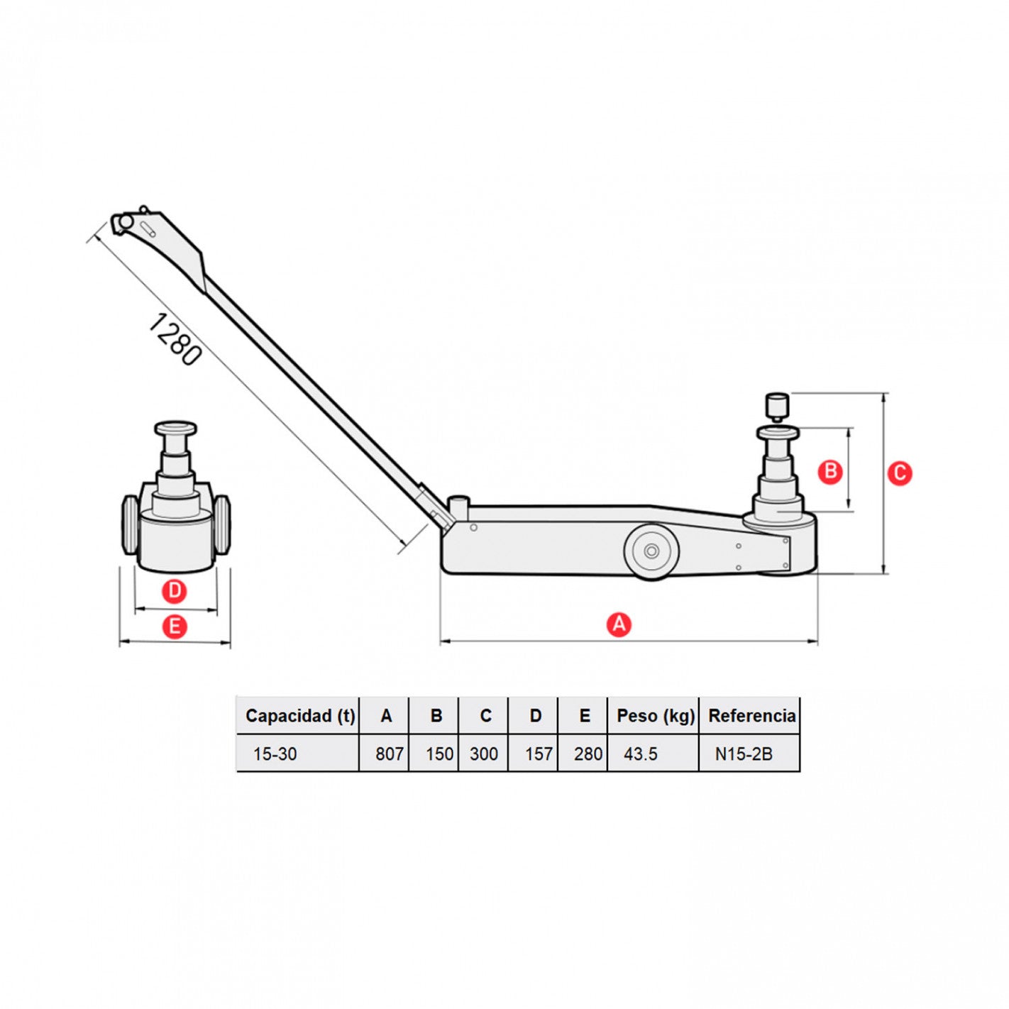 GATA HIDRONEUMATICA 30 Toneladas N15-2B