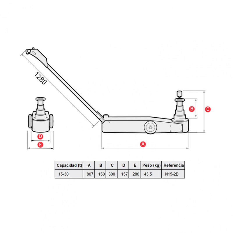 GATA HIDRONEUMATICA 30 Toneladas N15-2B