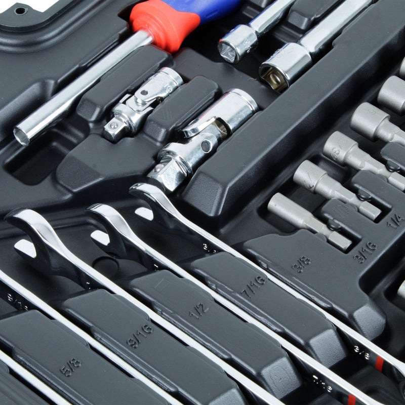 JUEGO DADOS COMBINADOS 1/4 3/8 145 PIEZAS