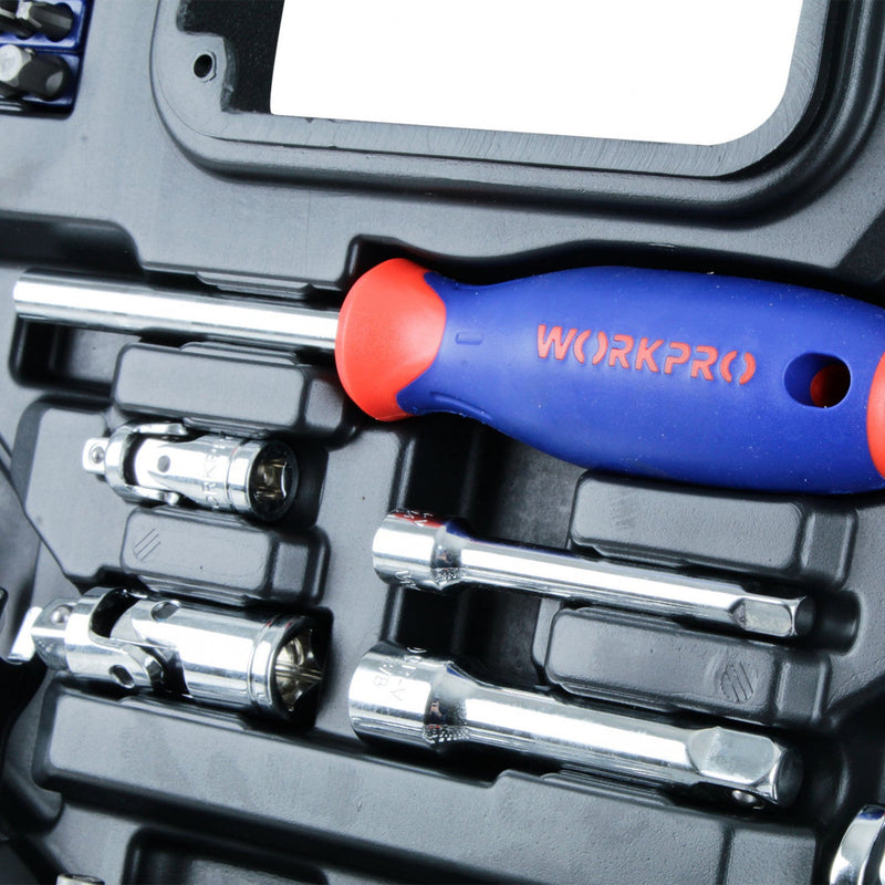 JUEGO DADOS COMBINADOS 1/4 3/8 145 PIEZAS