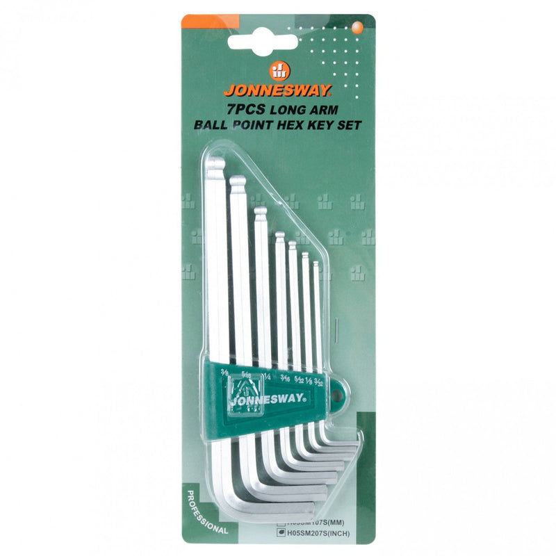 JUEGO de LLAVES HEXAGONALES PUNTA BOLA 7 pcs H05SM