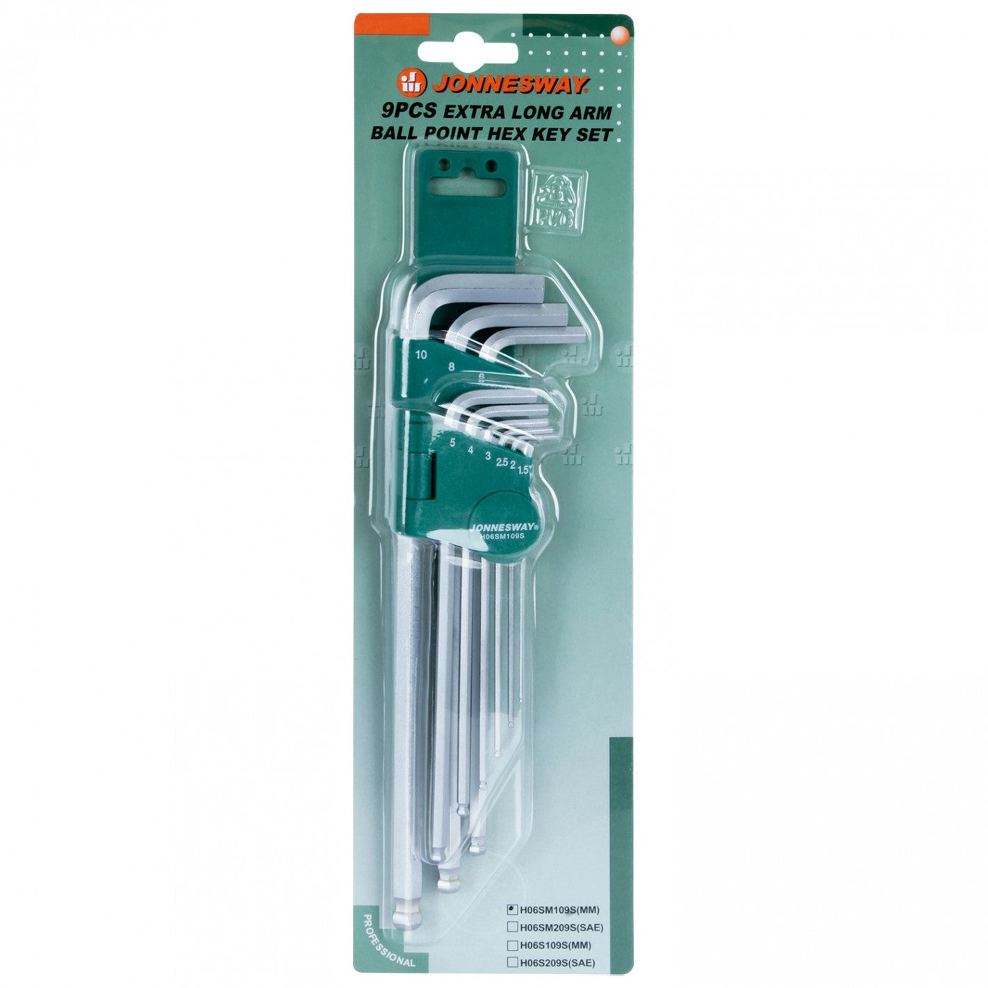 JUEGO de LLAVES HEXAGONALES PUNTA BOLA 9 pcs H06SM