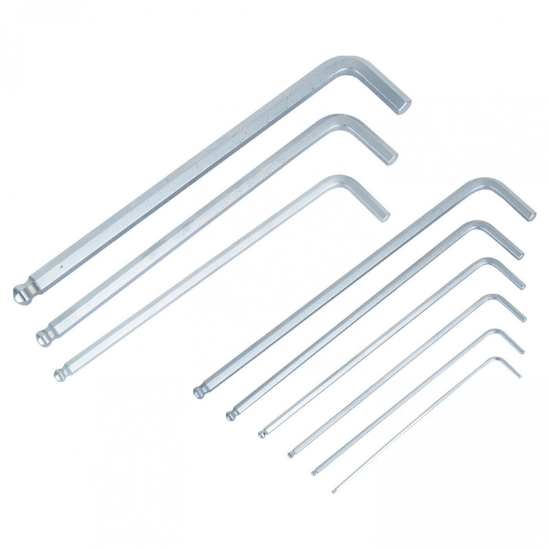 JUEGO de LLAVES HEXAGONALES PUNTA BOLA 9 pcs H06SM