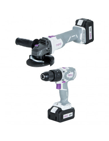 KIT TALADRO + ESMERIL BRUSHLESS 20V 2 BAT 3 AMP