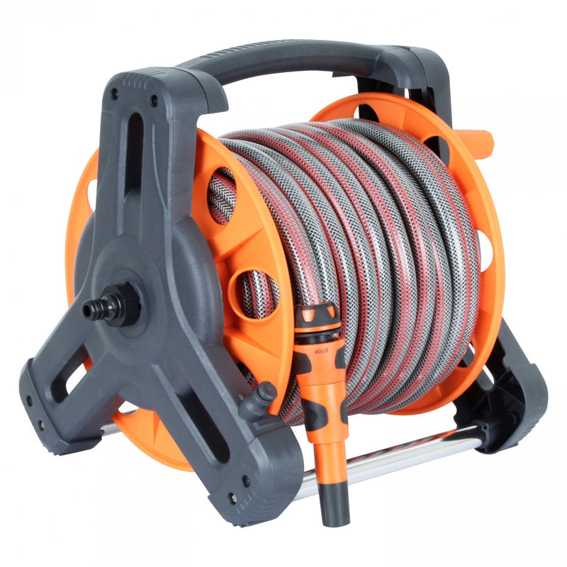 MANGUERA JARDIN 1/2 30 MT CON CARRO Y ACCESORIOS