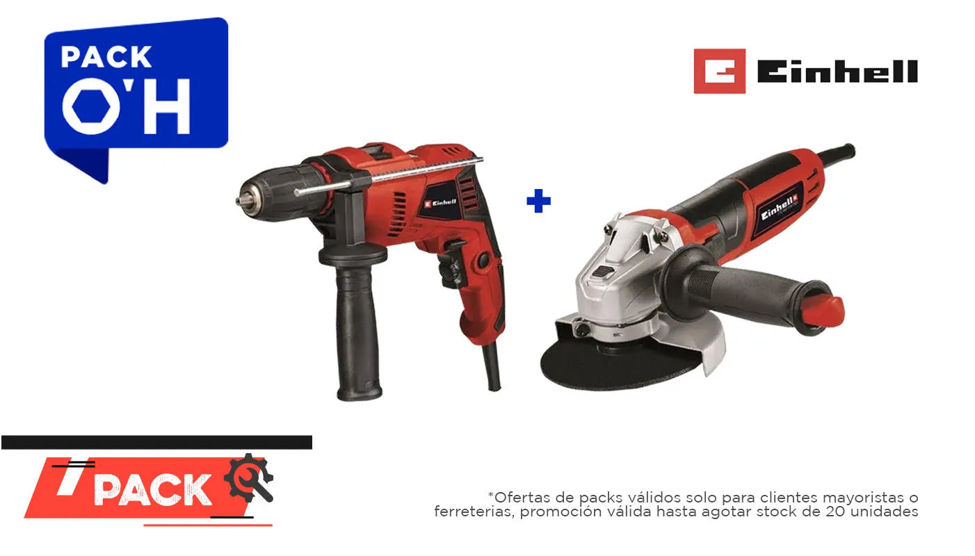 Kit taladro percutor 500w + esmeril angular 4.1/2 (EINHELL0001) - EINHELL