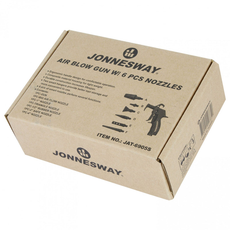 PISTOLA SOPLETEAR CON 6 Boquillas JAT-6905S