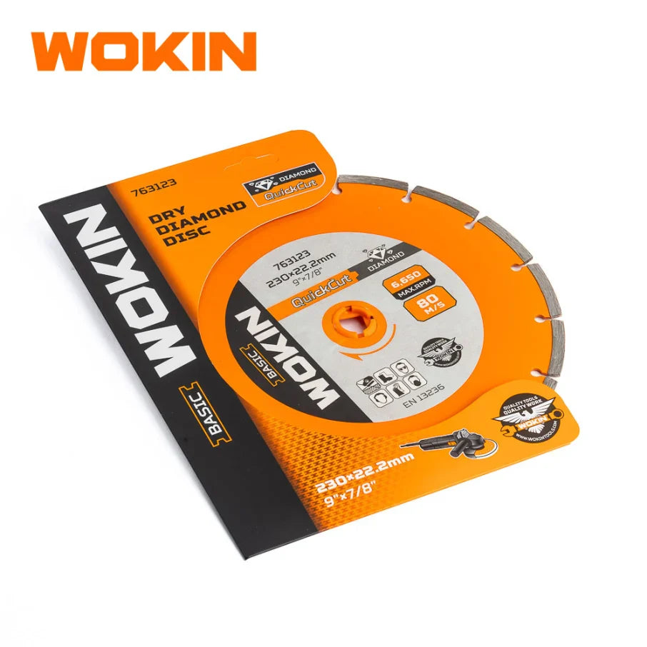 Disco Diamantado Seco 230(9)X22.2mm(7/8) Wokin
