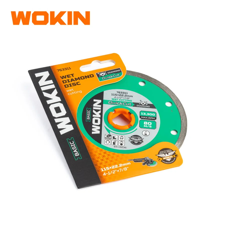 Disco Diamantado Humedo 115(4-1/2)X22.2mm(7/8) Wokin